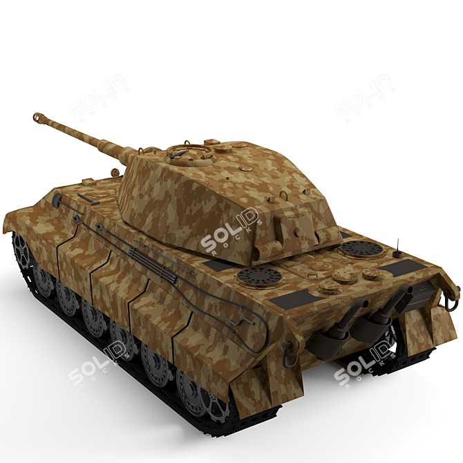 Authentic Panzer Tank Model Kit 3D model image 6