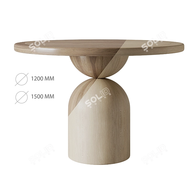 Sleek Bell Table by The WoodRoom 3D model image 1