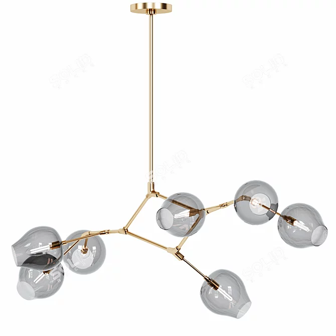 Vintage Ball Pendant Light 3D model image 1