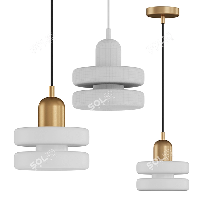 Double Puck Pendant | Hanging Lamp 3D model image 3