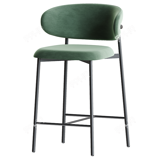 Sleek Metal Stool by Calligaris 3D model image 5