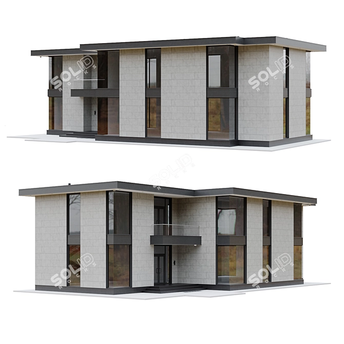 Modern Modular Buildings 001 3D model image 3