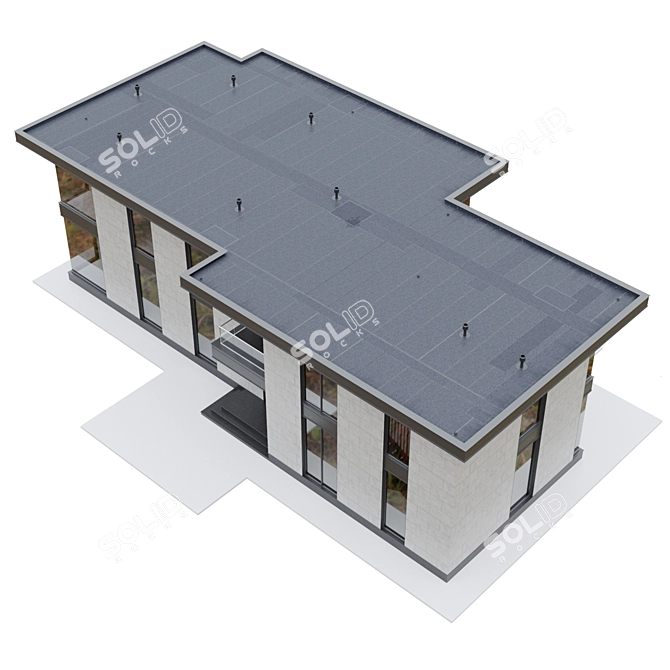 Modern Modular Buildings 001 3D model image 4