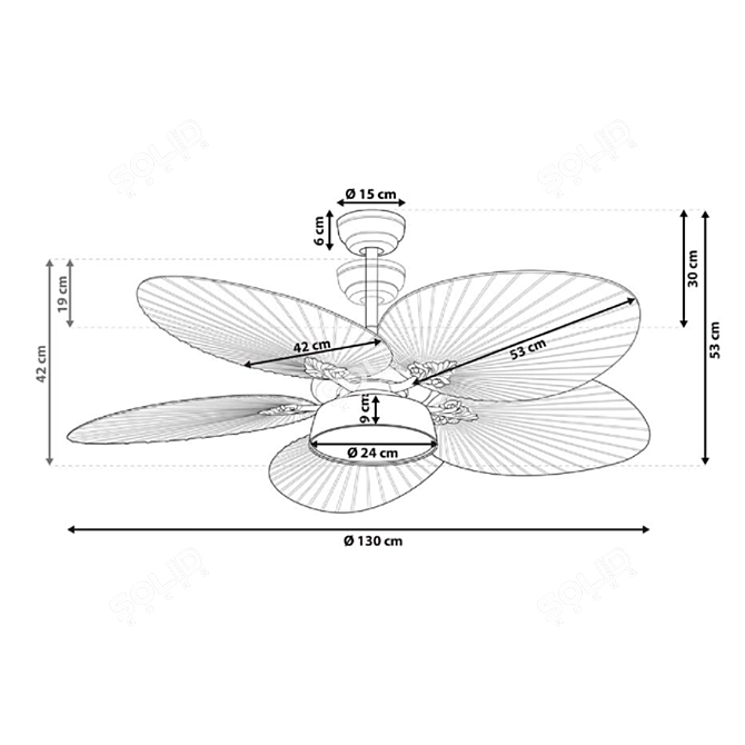 BORMEJO Ceiling Vent: Sleek and Stylish 3D model image 7