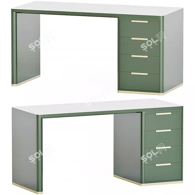 Modern Office Furniture Set 3D model image 6