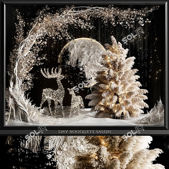 Dried Bouquet Salon: Festive Decor 3D model image 1