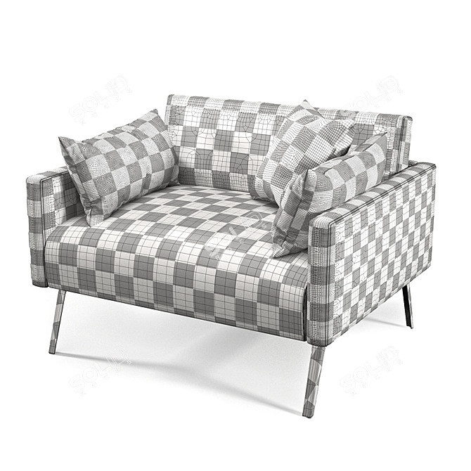 Leo Sofa: Stylish and Comfortable Seating 3D model image 5