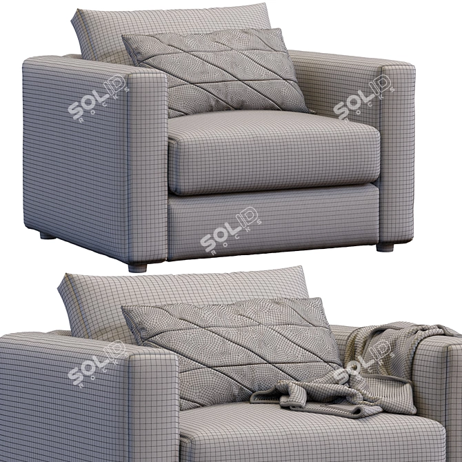 Stylish Finnala Armchair by Ikea 3D model image 6