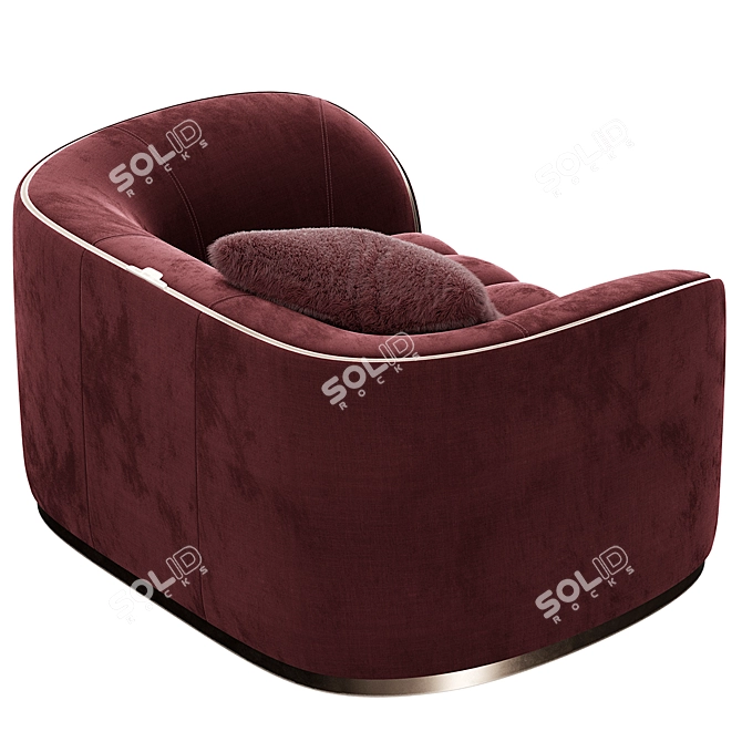 Glamour Italian Pierre Armchair 3D model image 5