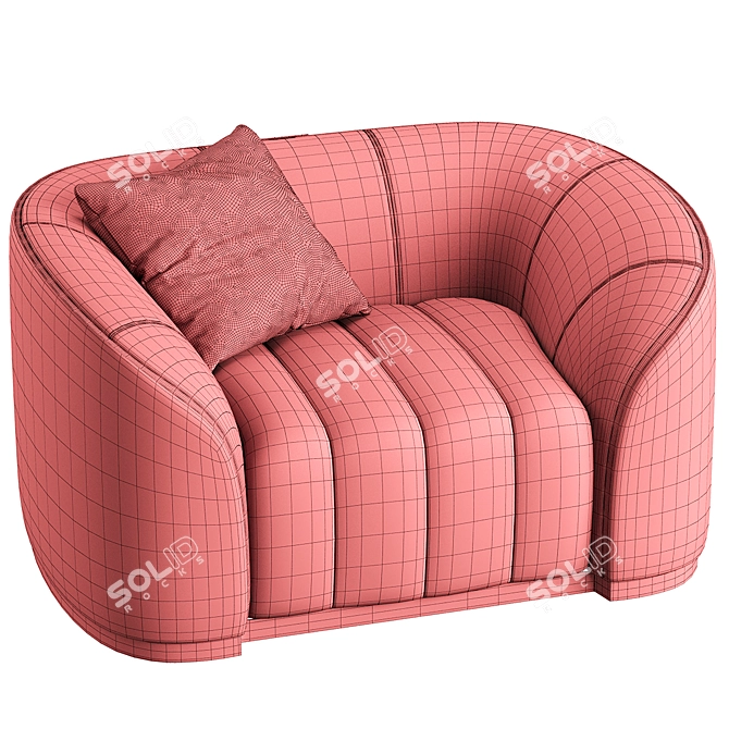 Glamour Italian Pierre Armchair 3D model image 7