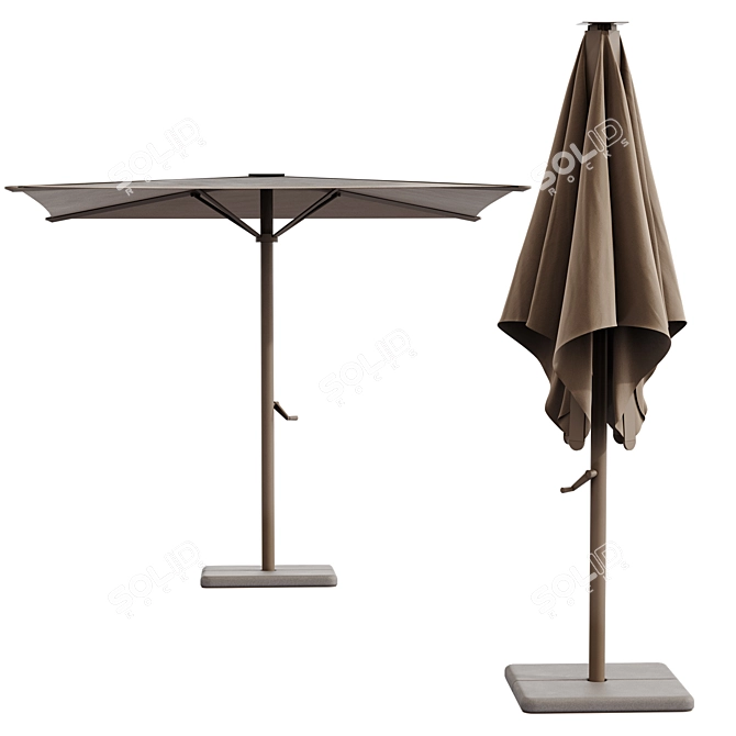 Premium Bali Folding Parasol by Gandiablasco 3D model image 1