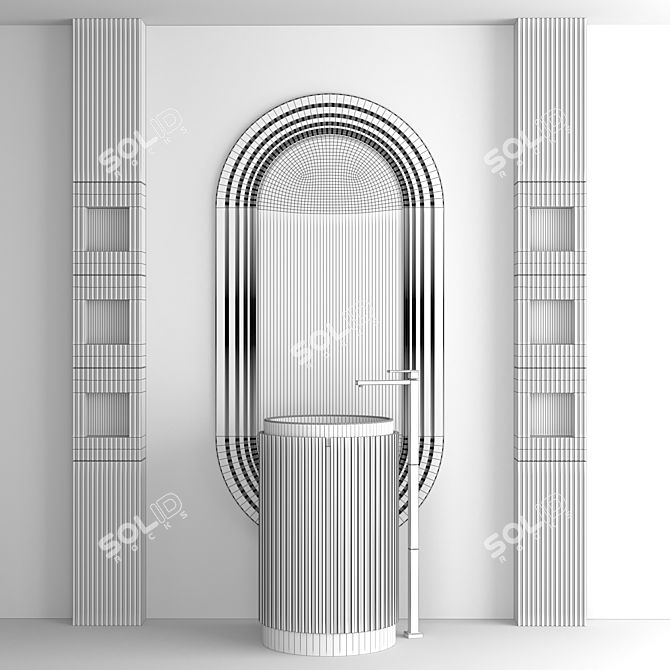 Contemporary Bathroom Furnishings 3D model image 6
