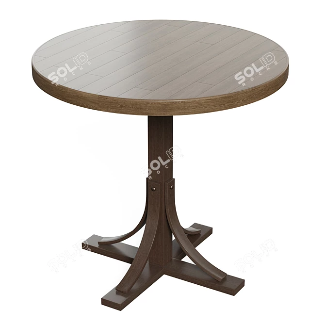 Farmhouse-Industrial Counter Height Dining Table 3D model image 5