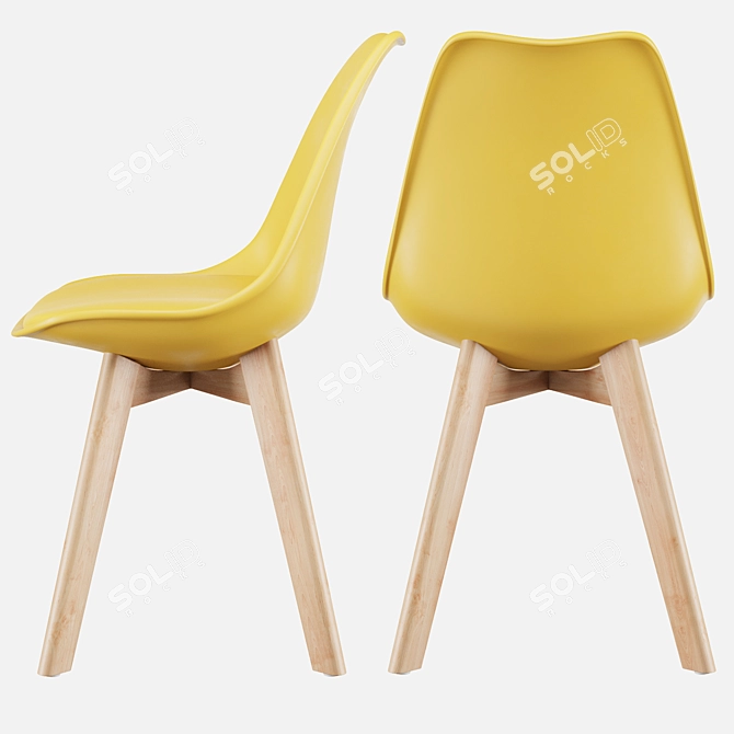 Modern Plastic Frankfurt Stool 3D model image 3