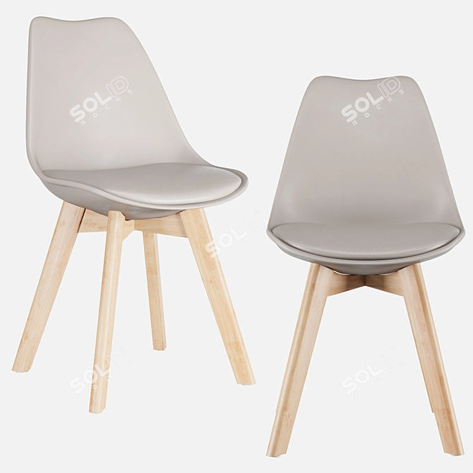 Modern Plastic Frankfurt Stool 3D model image 6