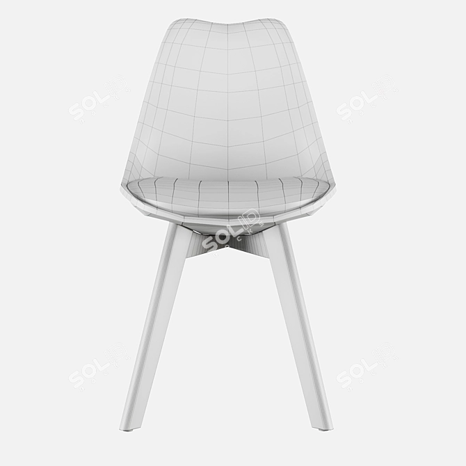 Modern Plastic Frankfurt Stool 3D model image 7