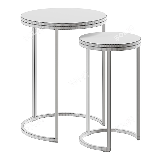 Elegant Bronze Side Table 3D model image 3