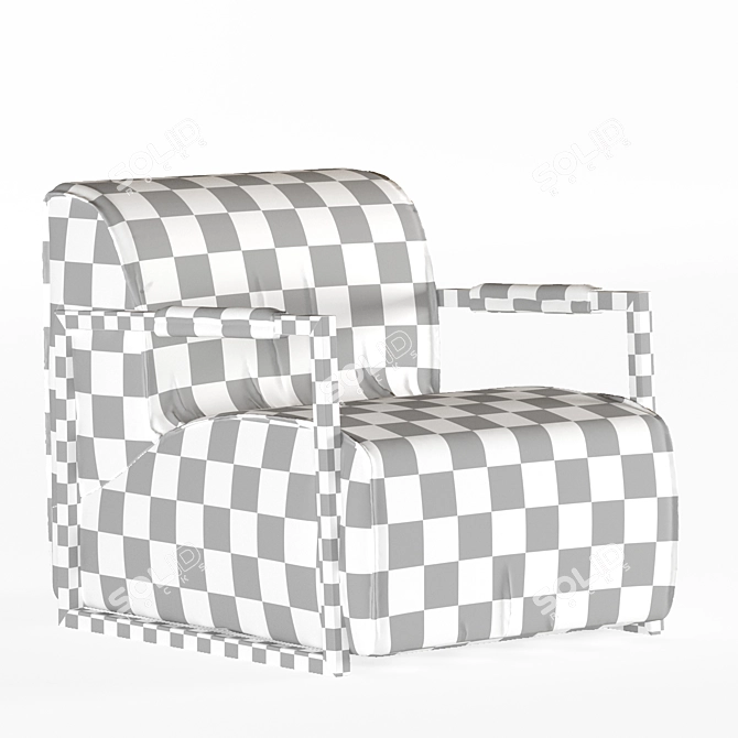 Sleek Mica Accent Chair 3D model image 5