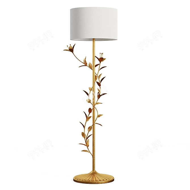 Gilded Beauty Floor Lamp 3D model image 1