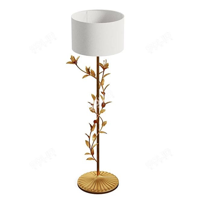 Gilded Beauty Floor Lamp 3D model image 2