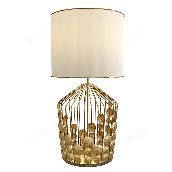 Brass Grapes Table Lamp 3D model image 1