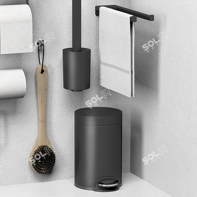 Hansgrohe Bathroom Set: Accessorize in Style 3D model image 10