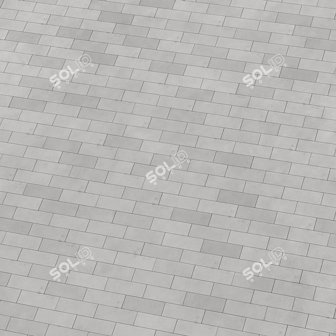 Seamless Concrete Street Tiles 3D model image 3