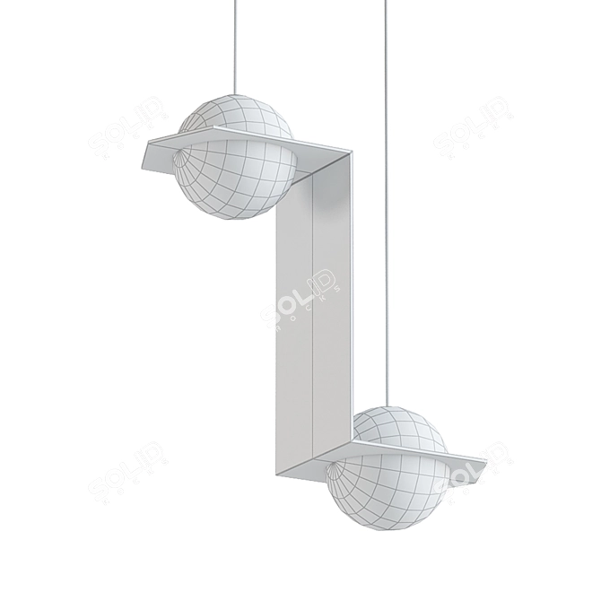 Sleek and Modern Laurent 05 Pendant 3D model image 2