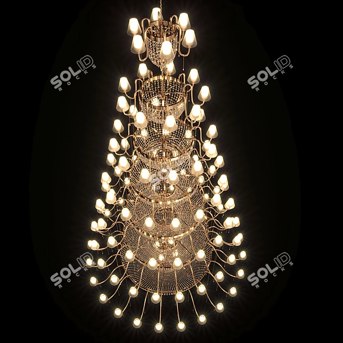 Elegant Marignan Chandelier: Restoring Elegance 3D model image 2