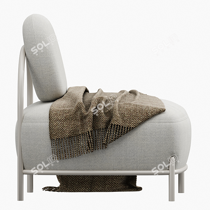 Stylish Pawai Armchair - Perfect for Relaxation 3D model image 4