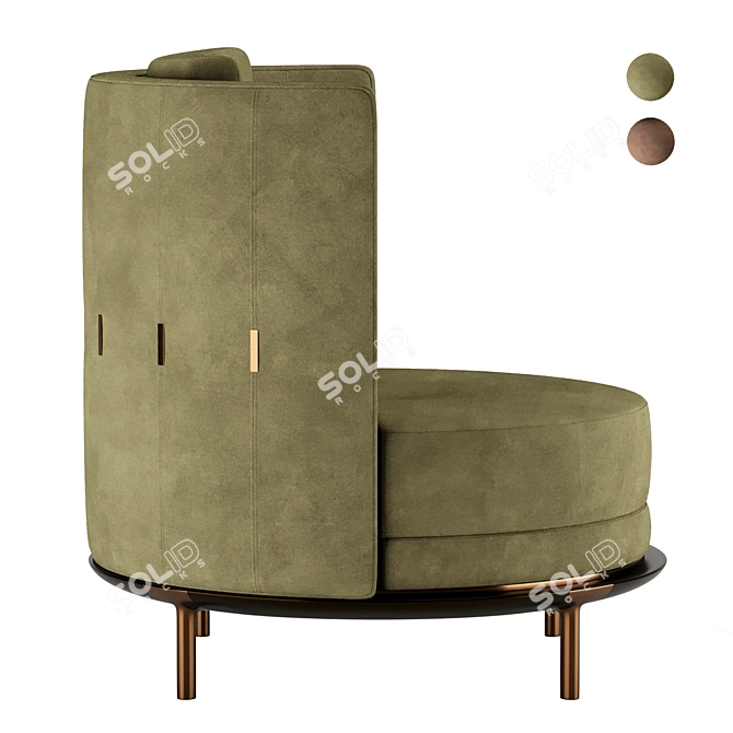 Elegant Estee Armchair by Aston 3D model image 1