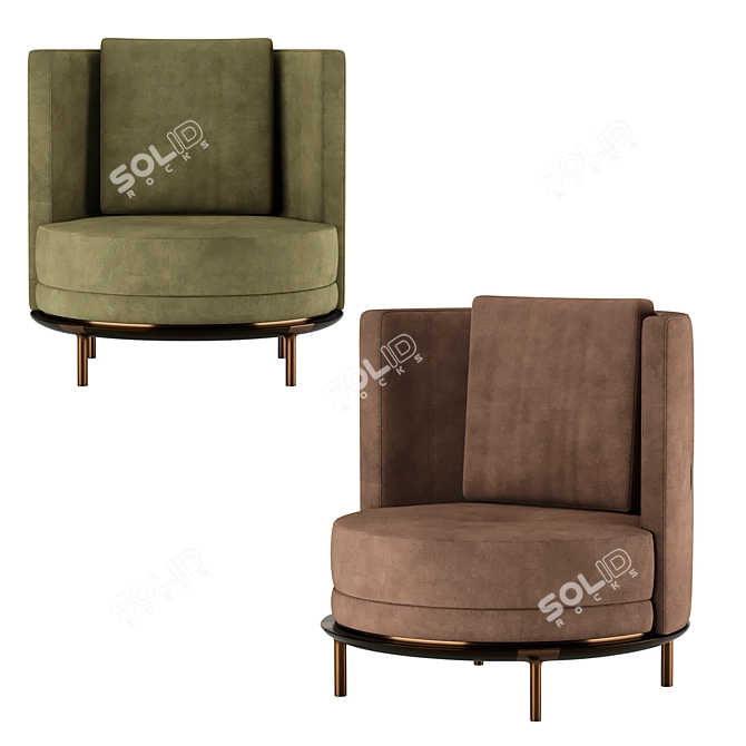 Elegant Estee Armchair by Aston 3D model image 3