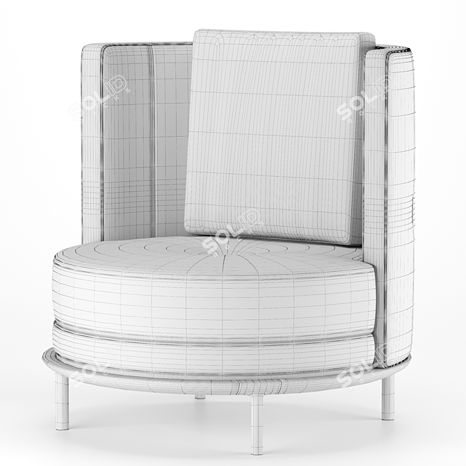 Elegant Estee Armchair by Aston 3D model image 9