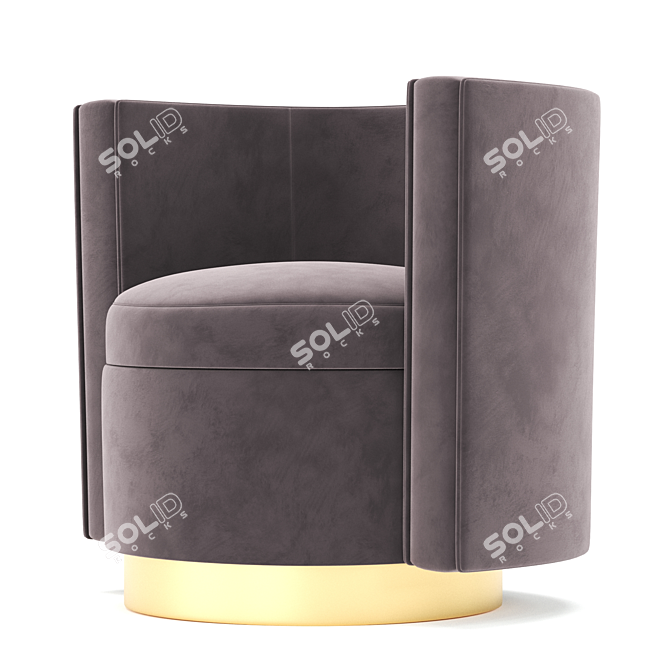 Luxury Swivel Chair Amanda 3D model image 1