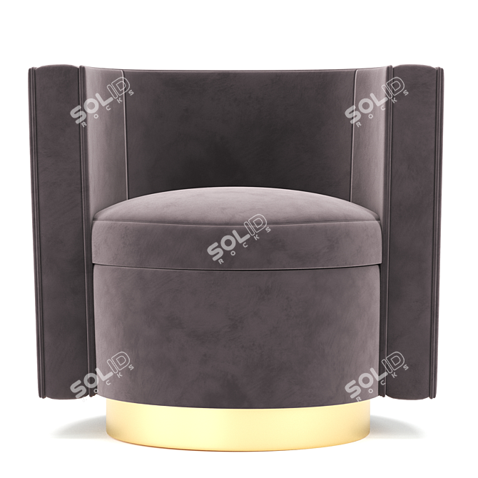Luxury Swivel Chair Amanda 3D model image 2