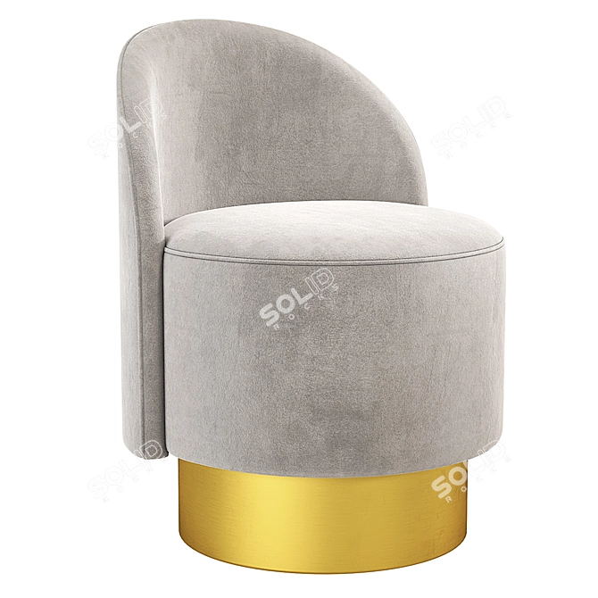 Modern Velvet Pastilles Armchair, Tacchini Italia 3D model image 1