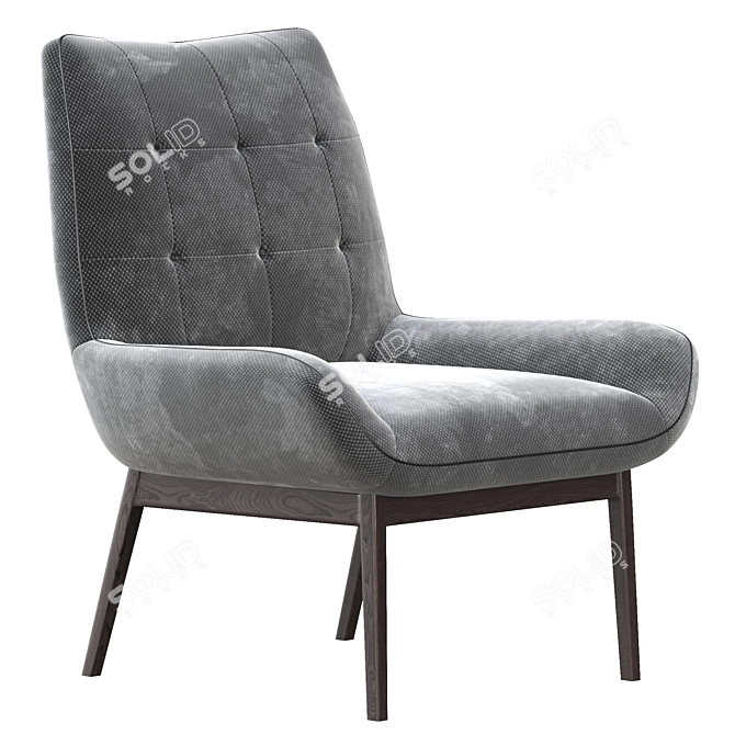 Elegant Lucerne Accent Chair 3D model image 3