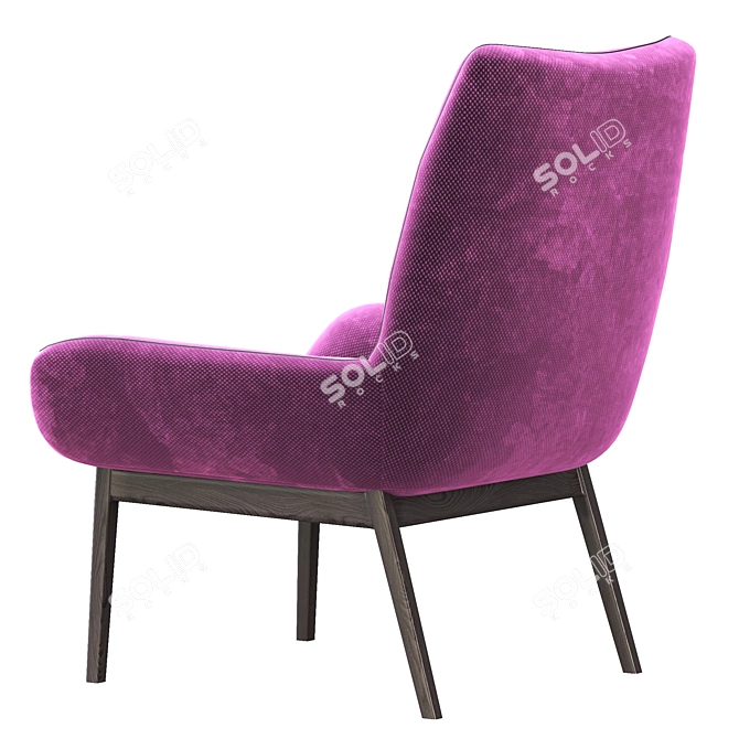 Elegant Lucerne Accent Chair 3D model image 6