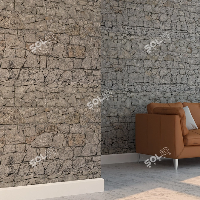 High-Detail Seamless Stone Texture 3D model image 3