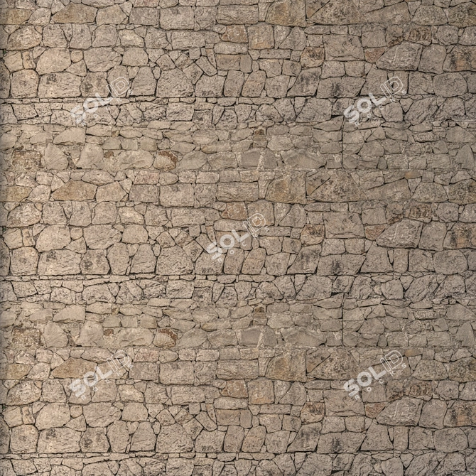 High-Detail Seamless Stone Texture 3D model image 4