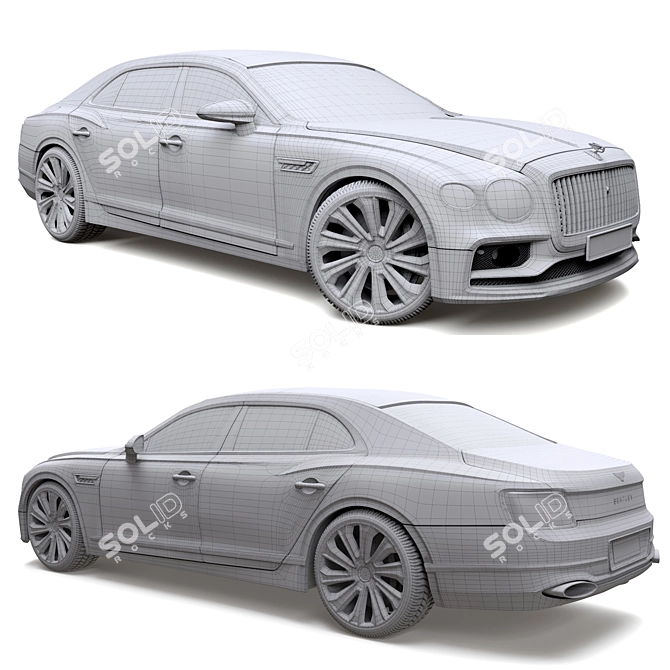 Luxury Reimagined: Bentley Flying Spur 3D model image 7