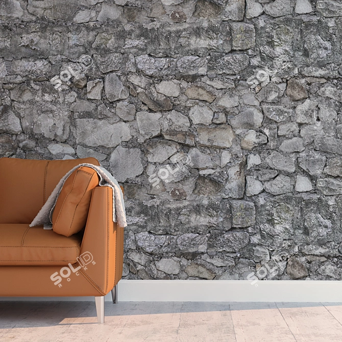 High Detail Seamless Stone Texture 3D model image 2