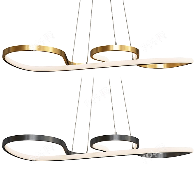 Sleek LED Pendant Light - Modern Simplicity 3D model image 3