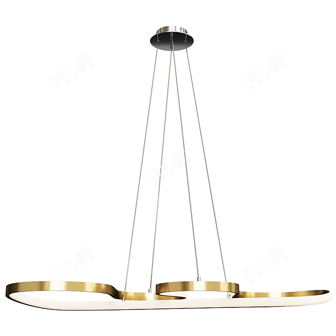 Sleek LED Pendant Light - Modern Simplicity 3D model image 4