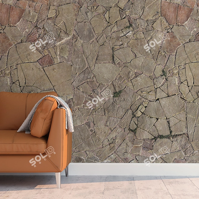 Seamless High Detail Stone Texture 3D model image 2
