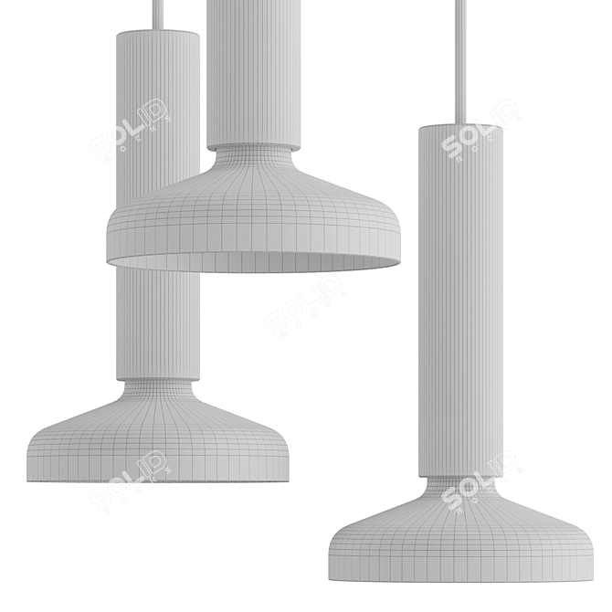 Sleek Nordic Pendant | Blend 3D model image 4