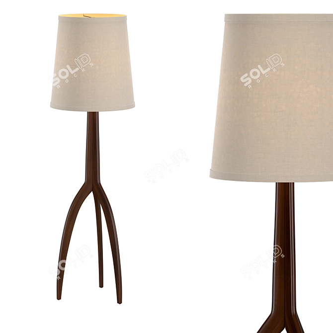 Modern Tripod Floor Lamp 3D model image 1