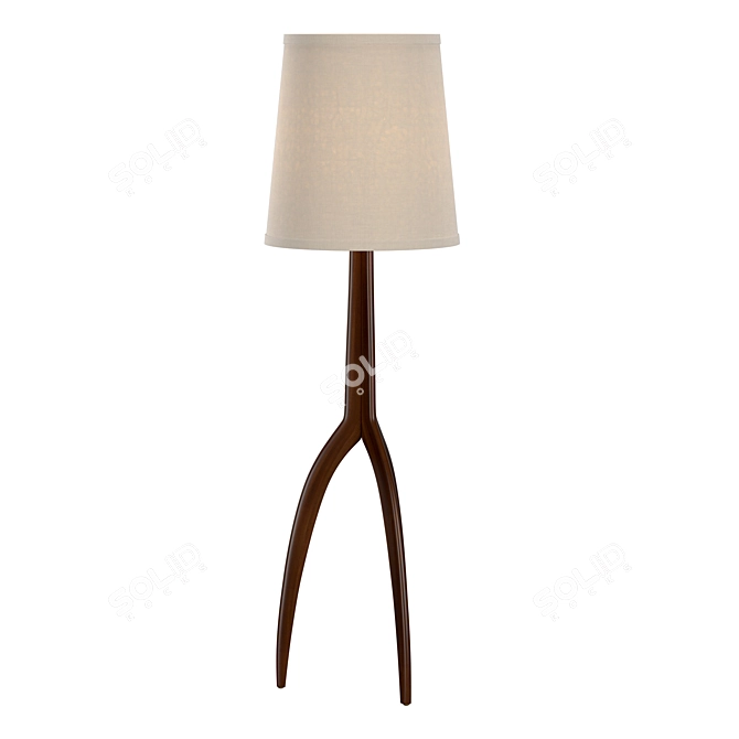 Modern Tripod Floor Lamp 3D model image 2