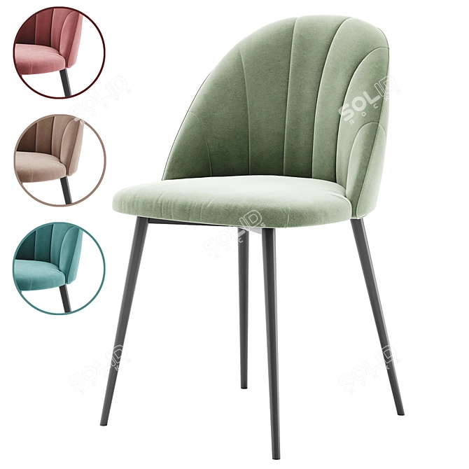 Stylish LOGAN Dining Chair by STOOLGROUP 3D model image 1