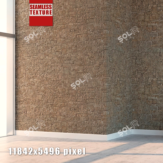 Seamless High-Detail Stone Texture 3D model image 1